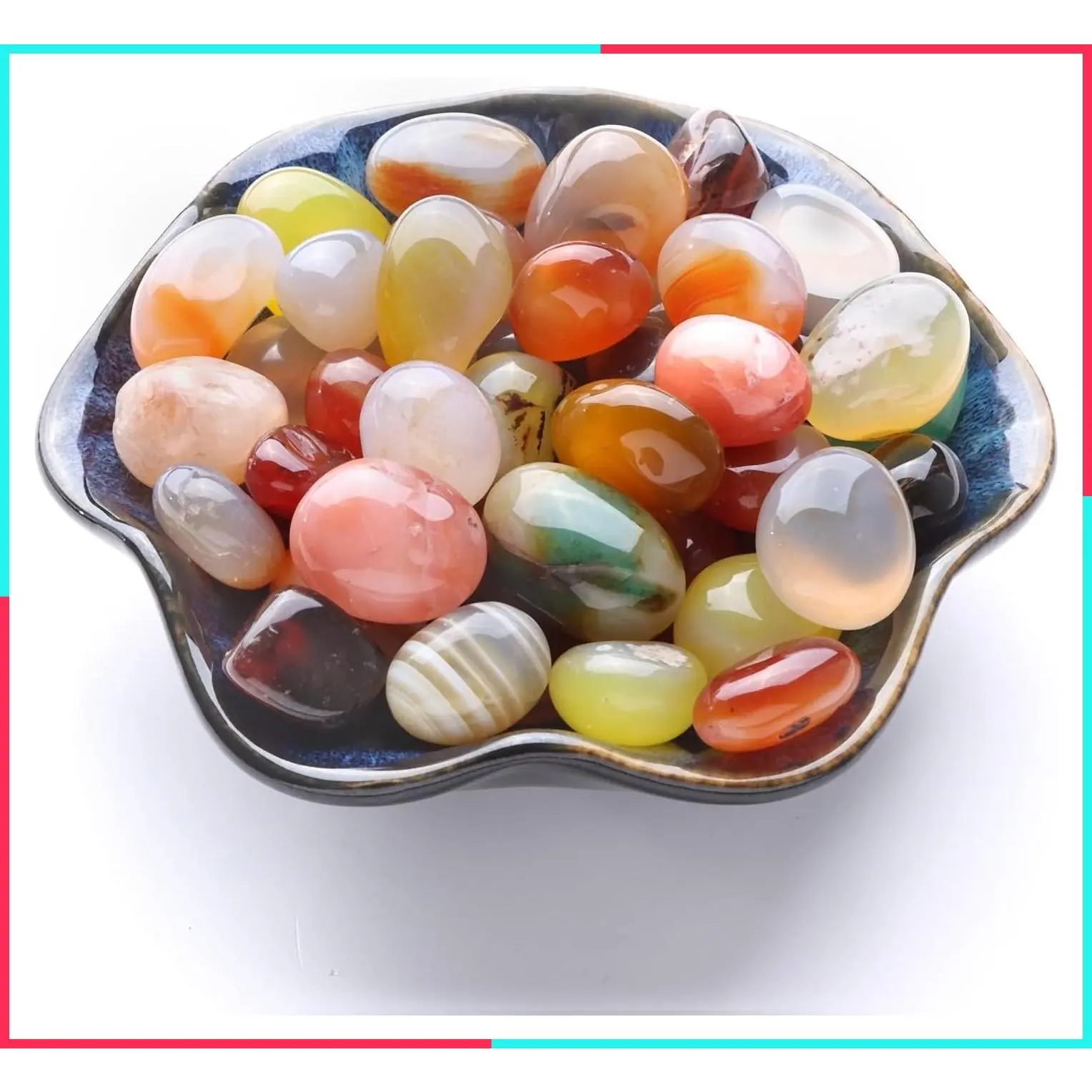 Colored Decorative Glass Marbles & Polished Rocks for Bee Bath Landscaping Vase Filler
