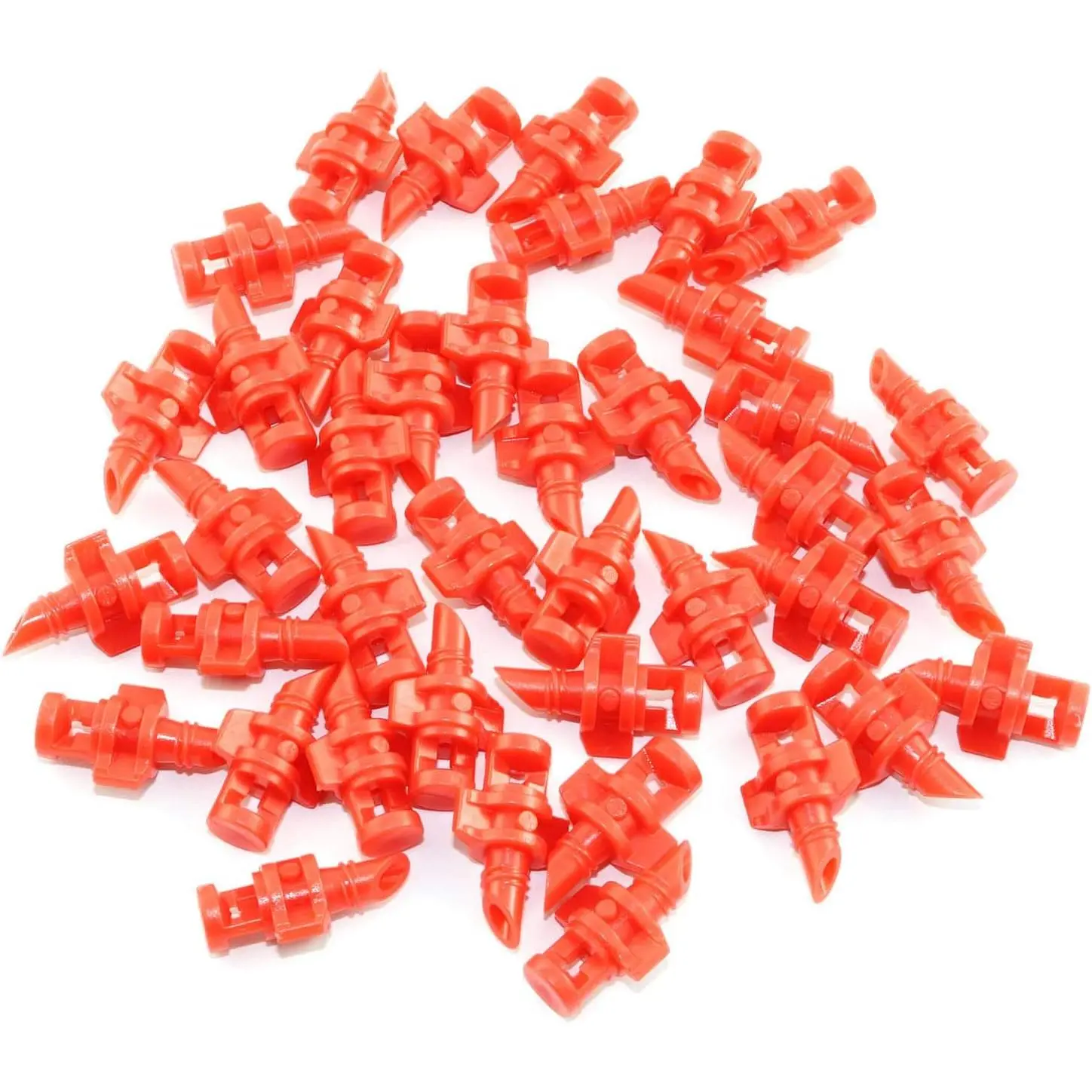 40 count Sprayer 360   Garden Lawn Water Sprayer Misting Nozzle Sprinkler Irrigation System for Hydroponic and Aeroponic Misters and Cloners Red