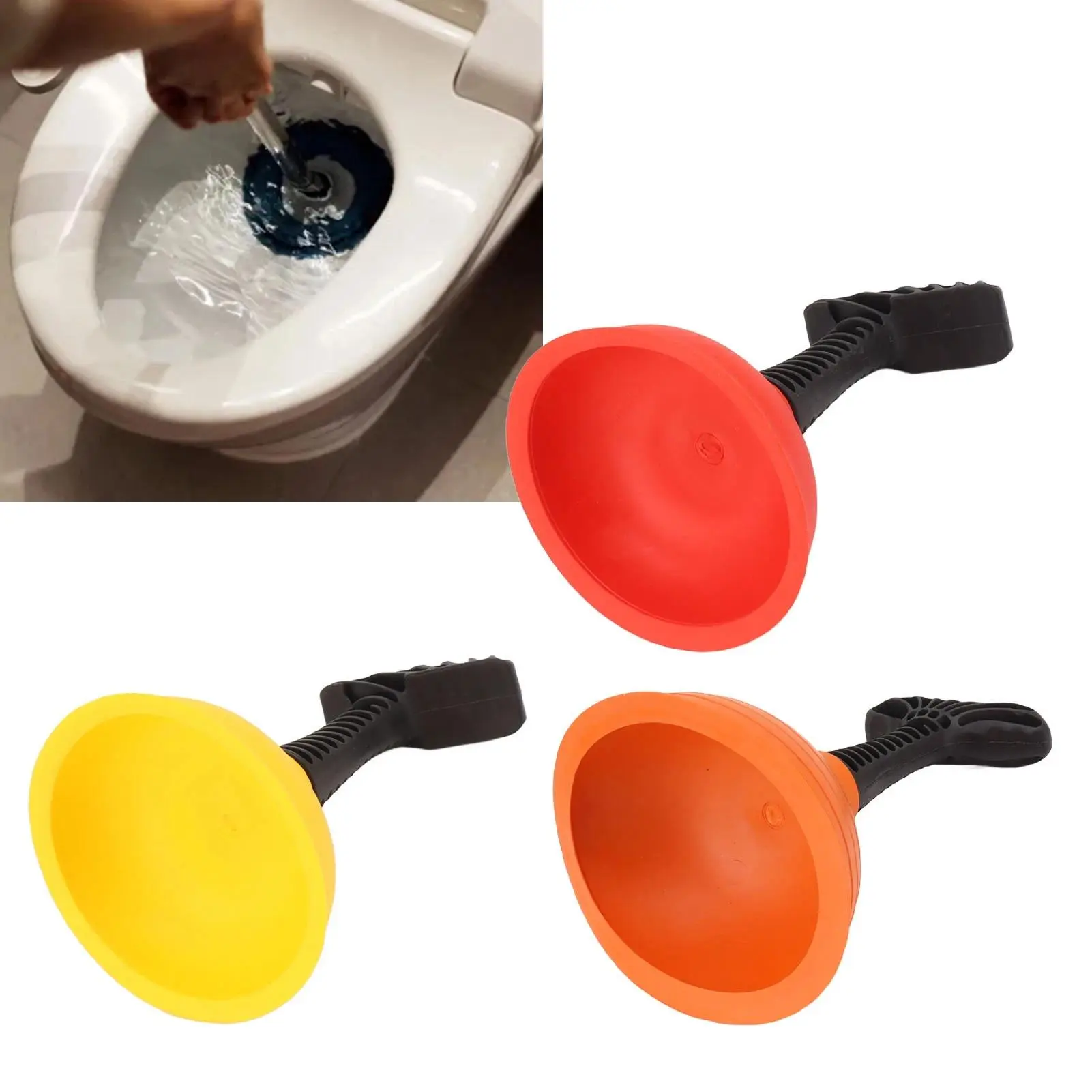 Mini Unclog Plunger with Slip Proof Handle Efficient Small Drain Plunger for Toilet Bathtub Sink Cup Plunger Bathroom Accessory
