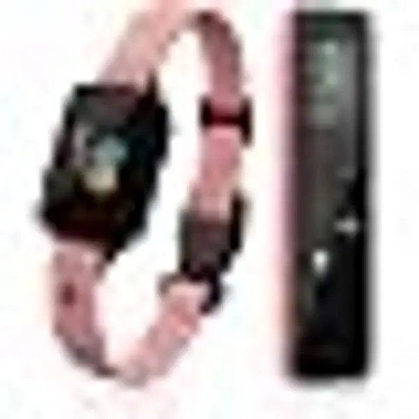 Cat Training Bark Collar with Remote Electric Shock Collar 3300FT IP67 Waterproof 3 Training Modes Beep Vibration Shock Effective for Correcting Cat Bad Behavior Rose Pink