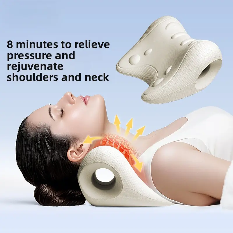 Cervical Massage Neck Soother Massage Pillow Cervical Orthotics Home Shoulder and Neck Relaxation U-Shaped Pillow Massage Pillow