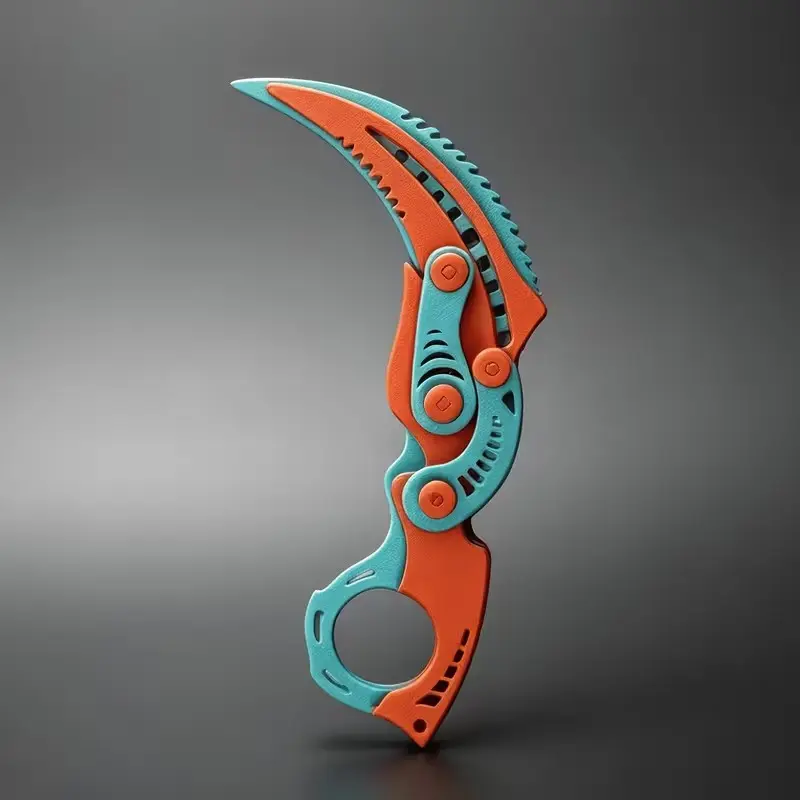 3D Printed Mechanical Claw Ornament, Foldable Stress Relief Tool, Unique Daily Carry Gear, Creative Office Decor, DIY Assembly Required