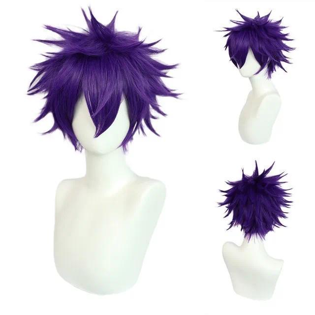 Universal Cosplay Synthetic Wig Silver Red Pink Blonde Grass Green Black Straight Men's Wig for Halloween Cosplay Party Wigs