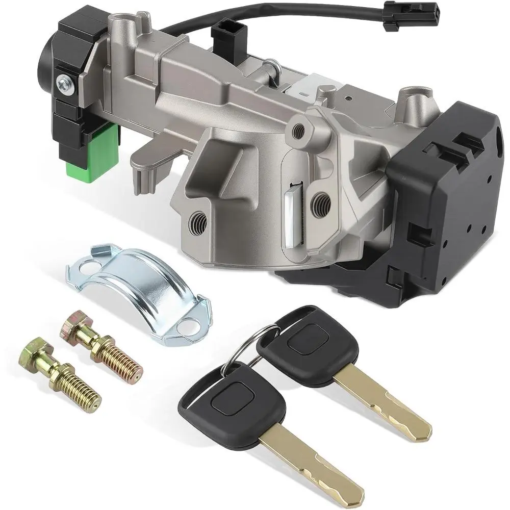 Automotive Vehicle Security Lock Ignition Switch Lock Cylinder for Auto Trans Honda Accord, Civic, CRV with 2 Chip Keys (Car Exterior Accessories)