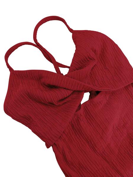 Aliling Christmas Dresses Elegant Sexy Backless Midi Dress, Slim-Fitting Sleeveless Party Dress, All-Seasons Wearable Women's Fashion Apparel