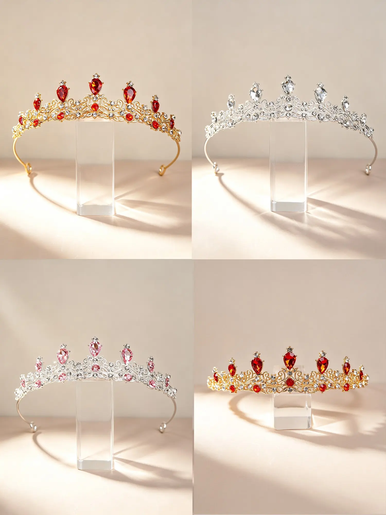 Women's Crown Hair Accessory, Princess Rhinestone Crown, Queen Headpiece for Wedding Birthday Party Gift, Ballroom Photography Prop