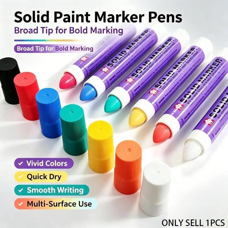 Sakura XSC Solid Paint Pen, Colored Industrial Crayon, Industrial Marking Pen, Coarse Head Pen, Steel Marking Pen, Essential Industrial/Outdoor Pen, Paint Markers