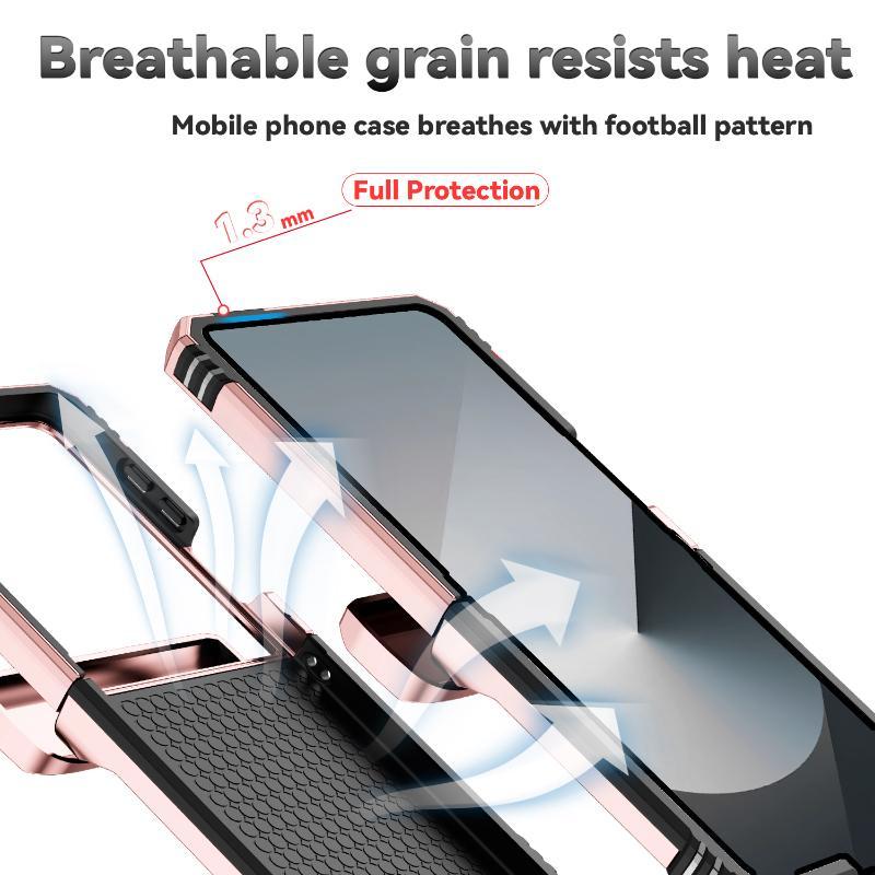 360 ° Rotating Metal Car Bracket Ring Solid Color Armor Lanyard Phone Case For Samsung Galaxy Z Flip 7 6 5 4 3 Protection Cover