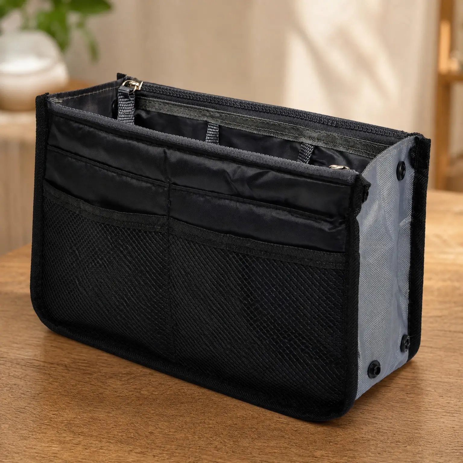 Purse Organizer Insert for Handbags and Totes with 13 Pockets, Nylon Bag Organizer for Women Nurse, Small BlackGift