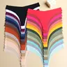 Women's Solid Color V-shaped Waist Thong, Breathable Comfortable Seamless Panty for Daily Wear, Women's Underwear for All Seasons, Women Underwear, Thongs, Undergarments, Underwear for Women, Nylon, Medium, Seamless Smooth Panty #GLOBAL PICKS