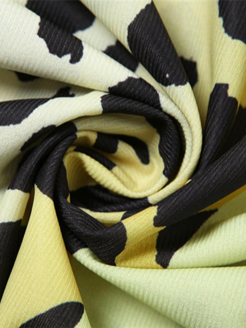 Women's Leopard Print Criss Cross Cut Out Halter Neck Dress, Casual Trendy Boho Asymmetrical Hem Sleeveless A Line Long Dress for Summer, Bohemian Casual Dress, Fashion Women's Dress for Beach Holiday, Womenswear, Chic Elegant Style