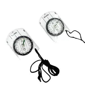 2026 New summervibes Mini Clear Acrylic Map Scale Compass, Portable Outdoor Direction Finder with Detachable Lanyard, Precision Map Measuring Navigation Tool for Hiking, Camping & Backpacking, Practical Father’s Day Gift for Outdoor Enthusiast Dad