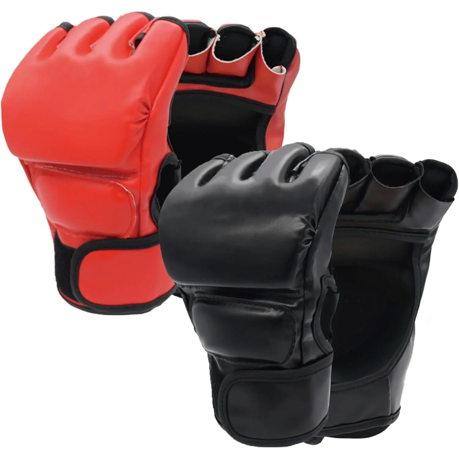 2 Pairs Boxing Gloves Kickboxing Gloves for Men Women Beginner Professional Shockproof Leather Sparring  Gloves Set MMA Gloves