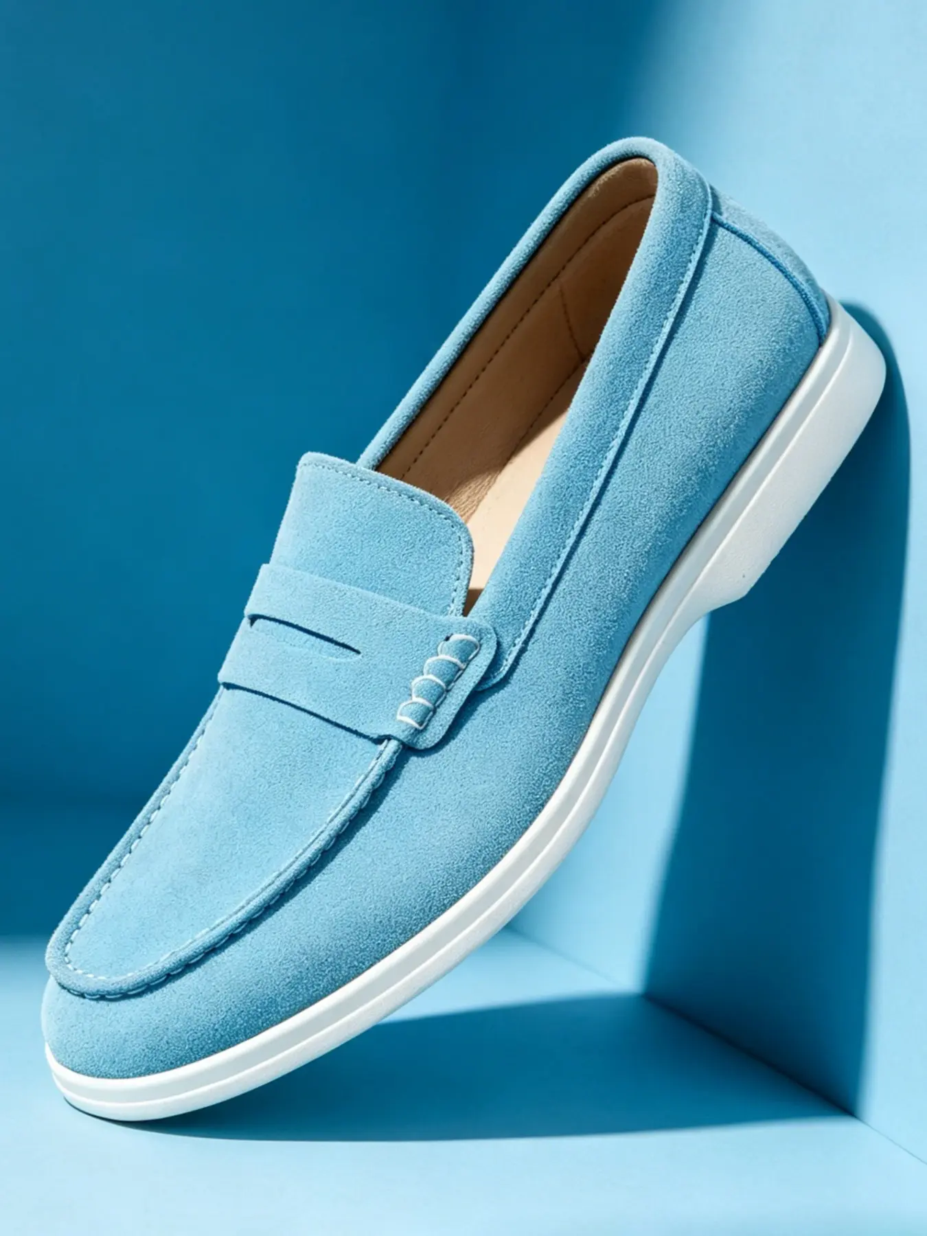 Men's Classic Penny Loafers,European Stylish Suede Leather Shoes Comfortable Footwear, Perfect for Daily Wear,Dress Shoes For Men  Formal Shoes
