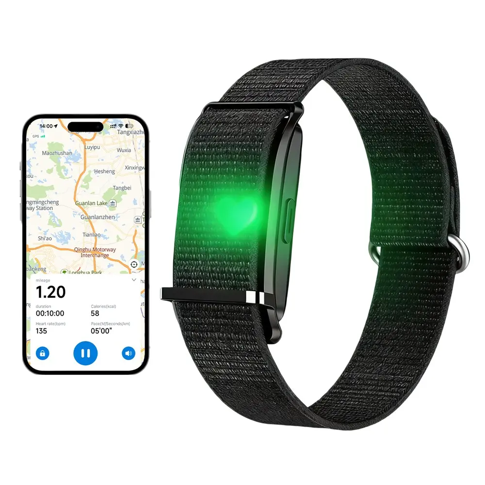 Screenless Activity Tracker for Cycling,Smart Bracelet,with Multiple Sport Modes, Heart Rate Monitor, Sleeping Monitoring, Adjustable Strap, IP68 Waterproof, 140Mah Battery ,Free APP,Compatible for Android & IOS,Fitness Tracker