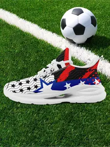Men's US Modern Geometric Star Tone, Lace Up, Walking Shoes, Running Shoes, Plus Size  Breathable Comfortable Casual Trainers Daily Wear