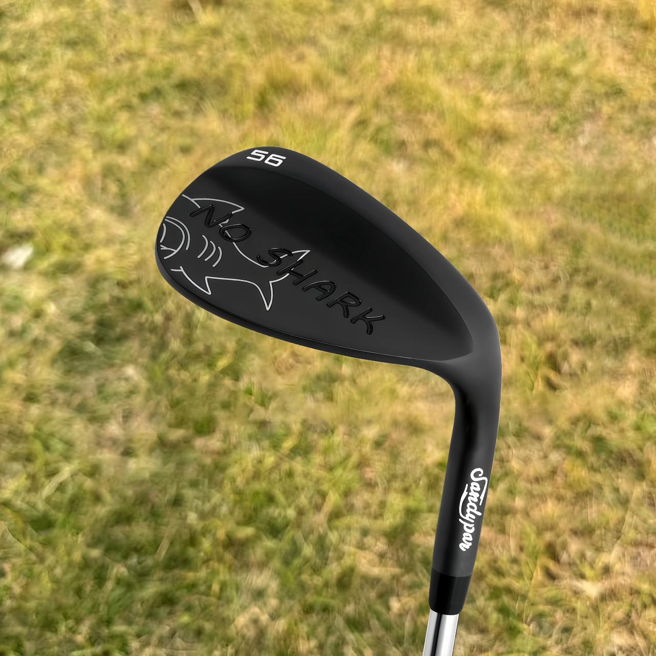 Matte Laser Logo Sand Wedge 52°/56°/60° Laser NO-SHARK Logo CNC Milled Lob Wedge  Stainless Steel Shaft Anti-Slip Grip tour satin wedge right hand Golf Clubs Wedge Set