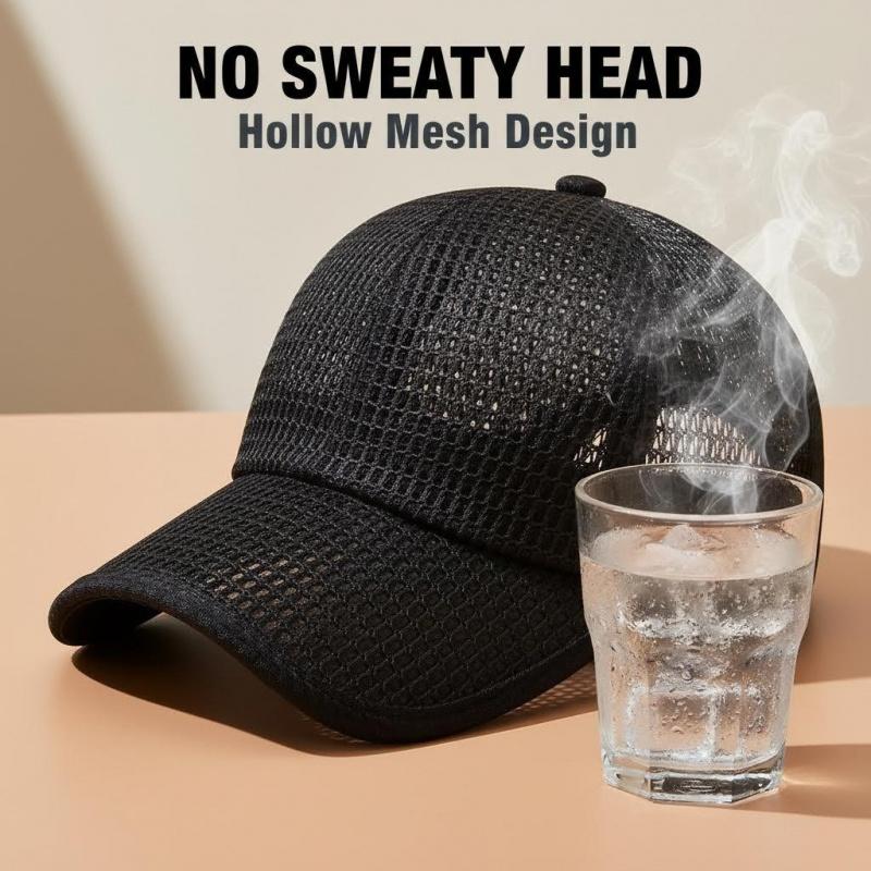 Ultra Breathable Sports Cap| High Airflow Mesh Baseball Hat| Fishing Hat| 2-Pack