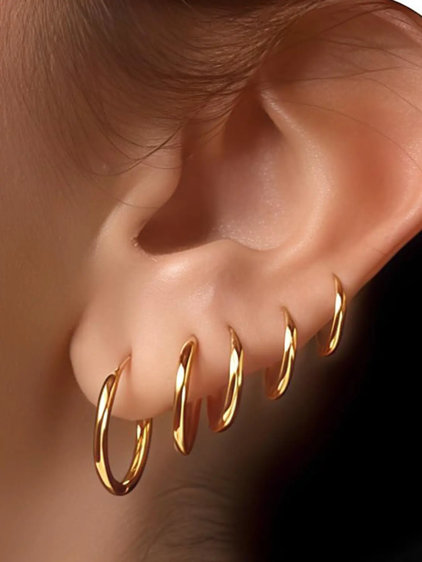 5 Pairs Stackable Ear Clips for Women, Lightweight Comfortable, Multiple Sizes, Daily Wear and Gift Set
