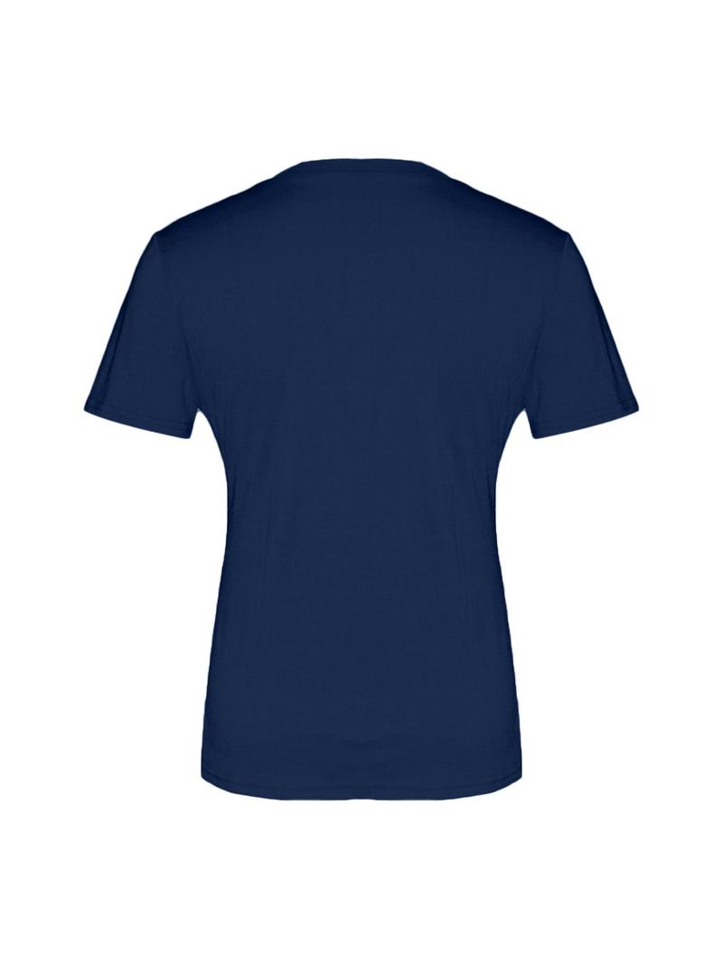 Women's Letter & Camo Print Round Neck Tee, Trendy Casual Graphic Short Sleeve T-Shirt for Daily Wear, Ladies Summer Outfit