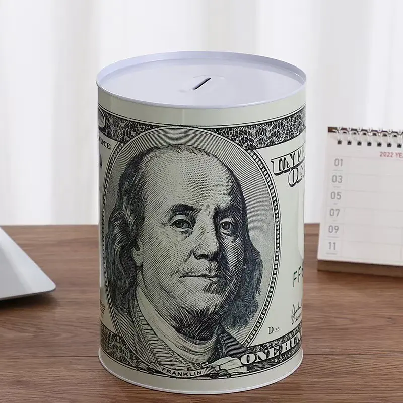 High-Profile Dollar Pattern Storage Tank, Rural Style Storage Tank, Perfect Gift for Boys and Girls, Ideal for Festive Occasions, Piggybank