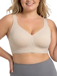 Jelly Bra Without Underwire, Full Coverage, Comfortable Seamless T-Shirt Bra, Strong Side Support, Invisible Under Clothes, Soft Fabric, Plus Size