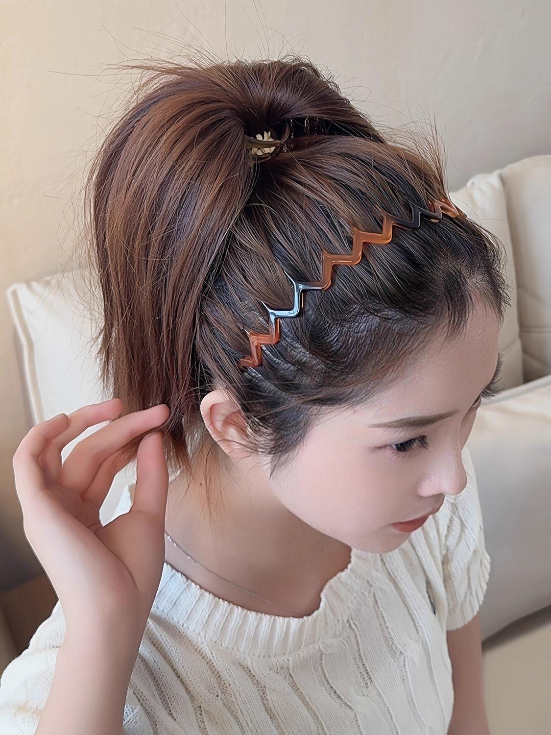Headbands for Women & Teens, Plastic Hair Bands with Teeth Design, Non-Slip Combs, Ideal for All Seasons