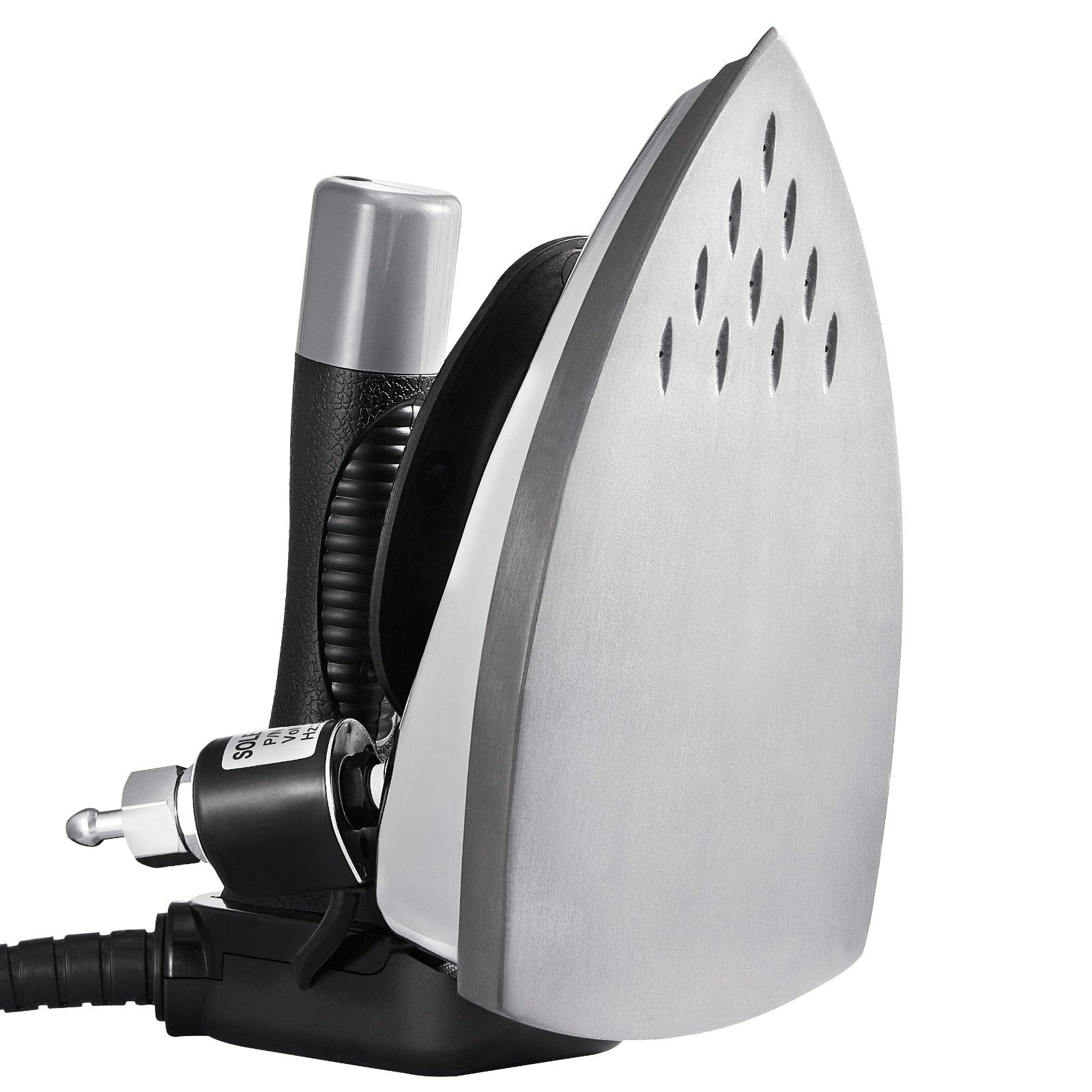 VEVOR Gravity Feed Steam Iron, 1000W Gravity Feed Iron with 3.5 L Large Capacity Tank, Demineralizer Cartridges, Non-Stick Ironing Shoe, 5 Temperature Settings, Industrial Electric Steam for Ironing VEVOR Gravity Feed Steam Iron, 1000W Gravity Feed Iron with 3.5 L Large Capacity Tank, Demineralizer Cartridges, Non-Stick Ironing Shoe, 5 Temperature Settings, Industrial Electric Steam for Ironing