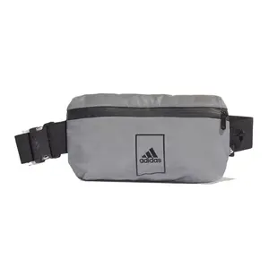 Adidas Sports Waist Bag for Men and Women – Casual Zippered Crossbody Bag in Grey Made from Recycled Polyester