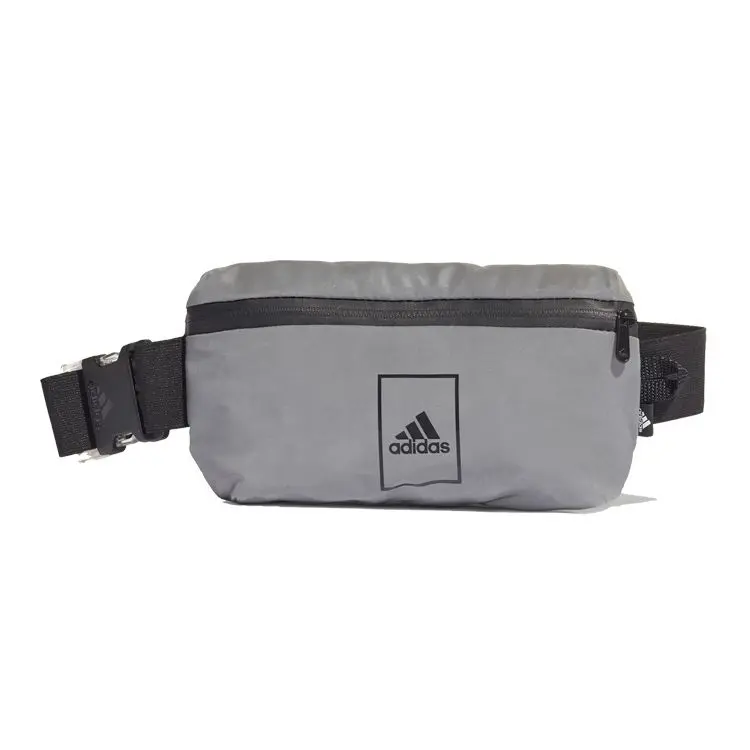 Adidas Sports Waist Bag for Men and Women – Casual Zippered Crossbody Bag in Grey Made from Recycled Polyester