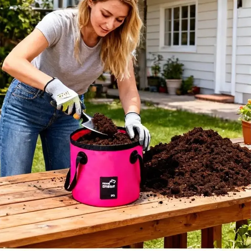 20L Collapsible Bucket with Handle, Portable Folding Water Bucket, Ideal for Laundry, Camping, Gardening, RV, Road Trip Essentials