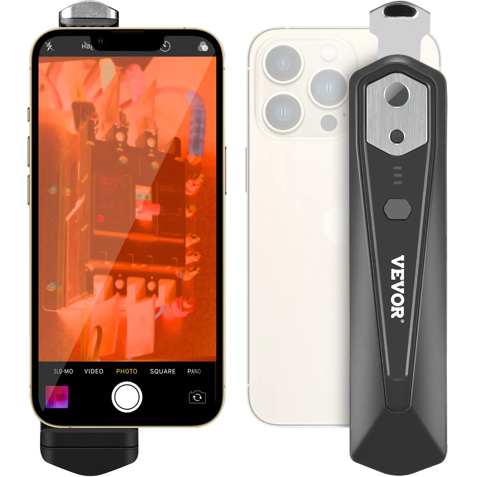 VEVOR Thermal Imaging Camera for Android IOS, 256x 192 IR High Resolution, Wireless Infrared Thermal Imager with WiFi Visual Camera, 25Hz Refresh Rate Thermal Camera for Smartphone, -4F-1022F