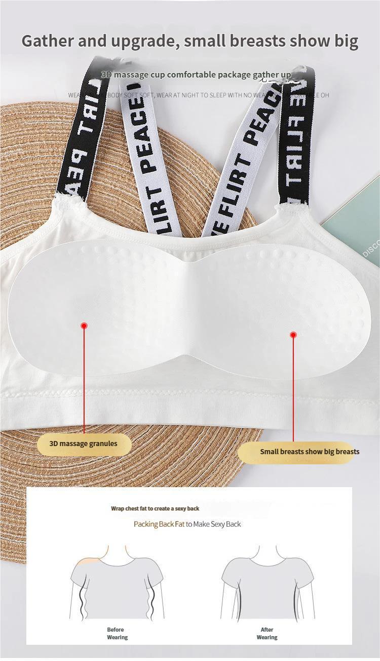 Sports underwear Women Yoga Fitness Seamless Crop Top Wide Letter Straps Comfortable Workout Activewear Non-Wire Beautiful Back Bandeau Anti-Sagging