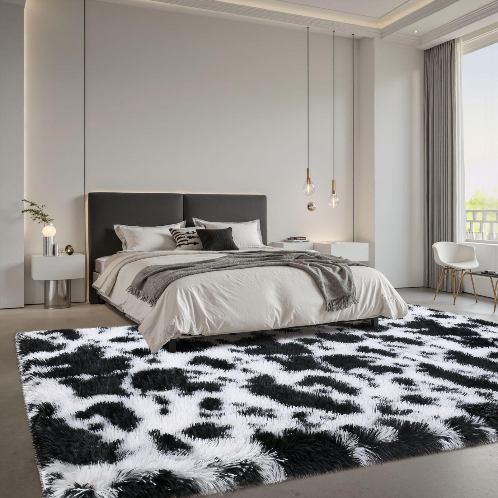 FAMVAL Large Size Plush Rugs Big Fluffy Area Rug Non-slip Soft Shaggy Carpet Mats for Livingroom Bedroom Nursery Home Decor Cow Print Christmas gifts FAMVAL Large Size Plush Rugs Big Fluffy Area Rug Non-slip Soft Shaggy Carpet Mats for Livingroom Bedroom Nursery Home Decor Cow Print Christmas gifts