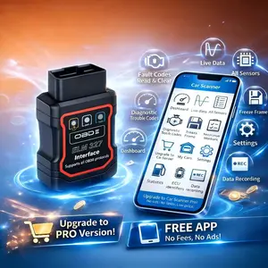 Latest OBD II Scanner – Full System Scanning, Emission Detection, Real-Time Data Analysis, Battery-Free Operation, Automotive Diagnostic Interface Tool Compatible with Most Vehicles