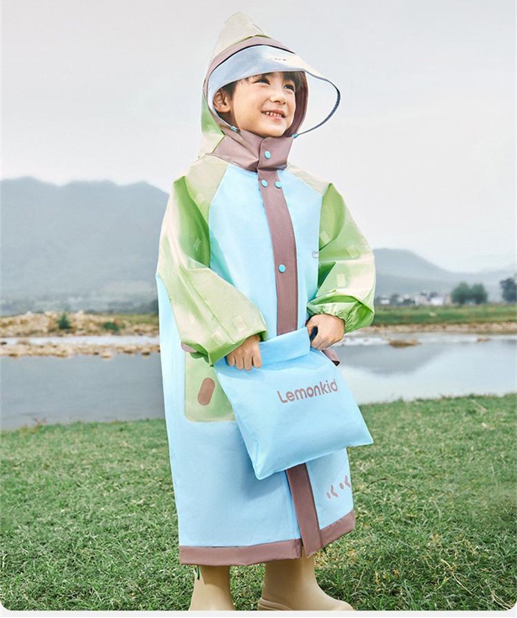 Korean Cute Kids Raincoat Waterproof Children Animal Style Rain Poncho Rain Coat Jacket With Backpack Position Student RainWear