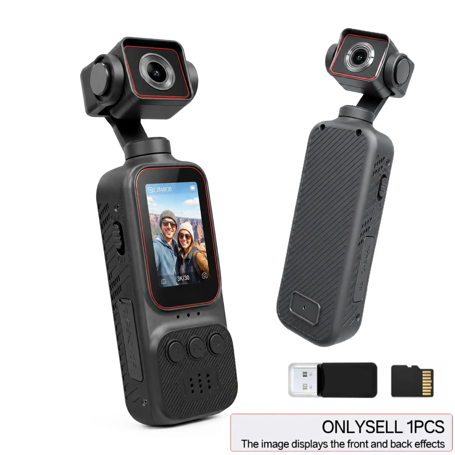 Dv07 Sports Camera for Outdoor Activities, Portable Handheld Camcorder with LCD Screen, 180° Rotatable Lens, Ideal for Cycling and Travel