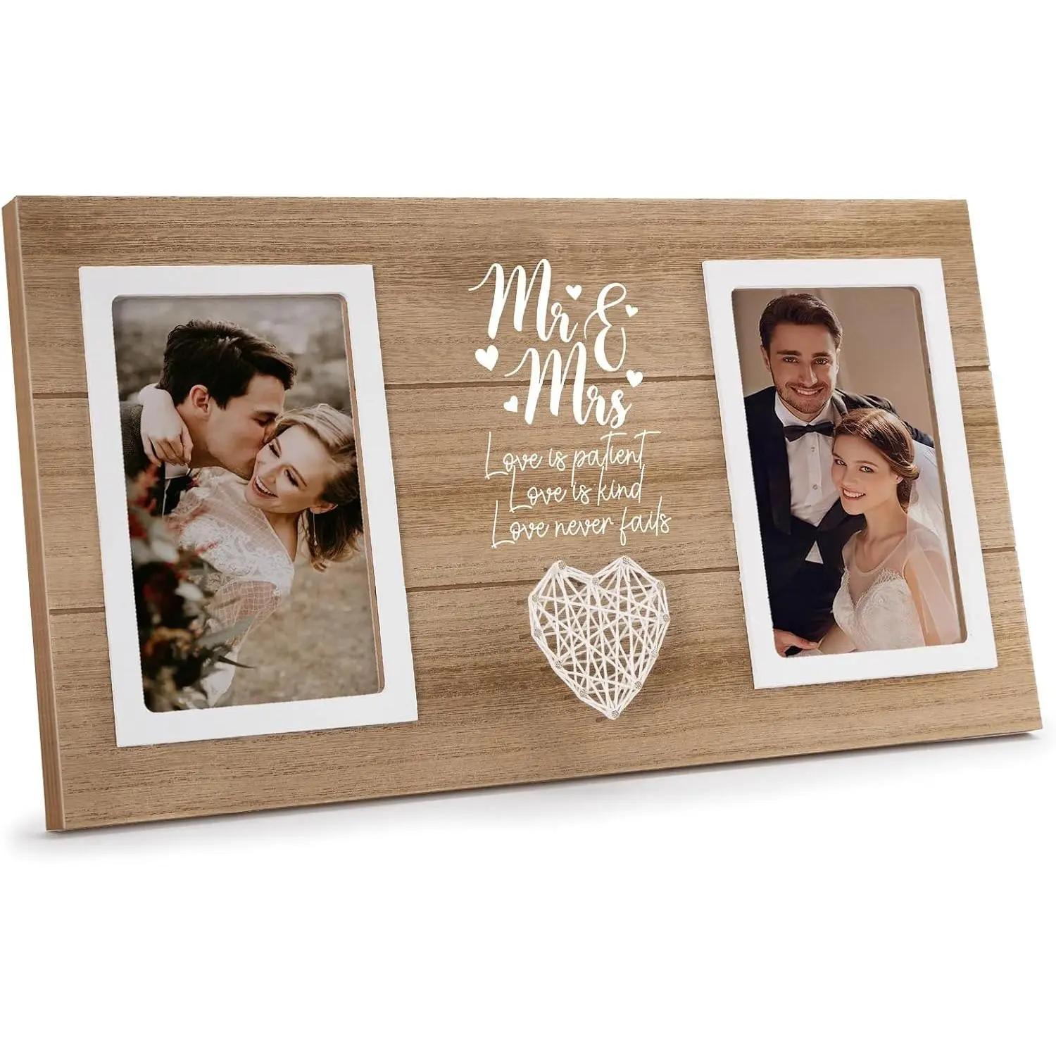 Personalized Wedding Gifts for Couples, Bridal Shower  Picture Frame | Mr & Mrs Photo Frame Holds 2 count 4x6 Pictures,  Wedding Gifts for Newlyweds, Marriage  for Her/Him