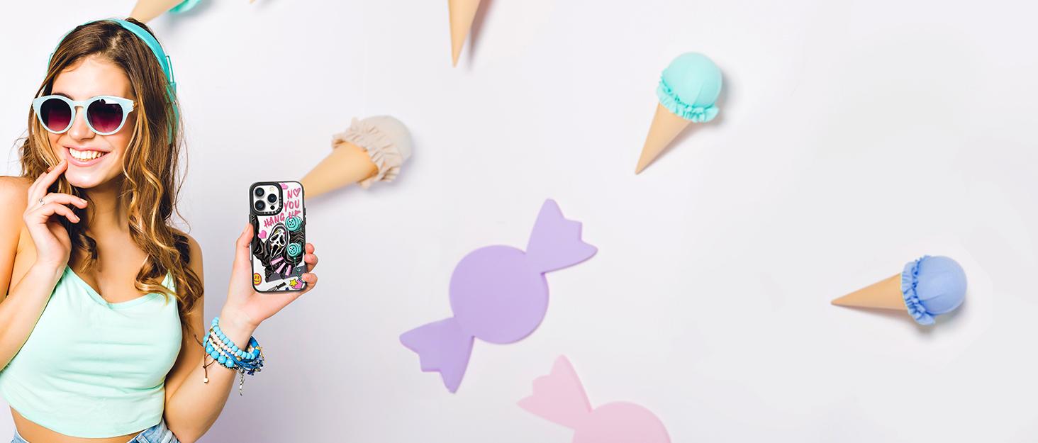 Compatible for iPhone 16 Case Cute - Durable Shockproof 6.6 ft Drop Impact Phone Case - Black Funny Nature Flower Design for iPhone 16 6.1"