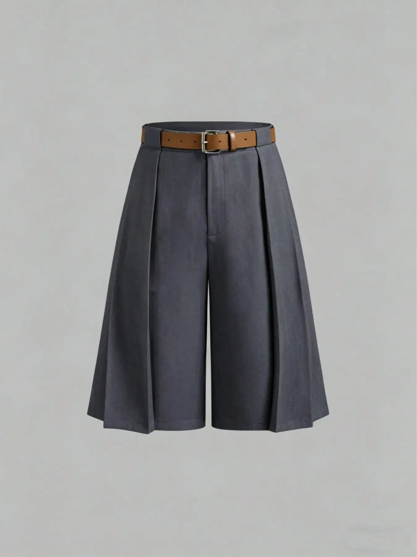 Women's High-Waisted Summer Pants, Chic Versatile Baggy Wide Leg Shorts, Straight Fit Slimming Five-Quarter Pants, Casual Comfortable Style, Bottom