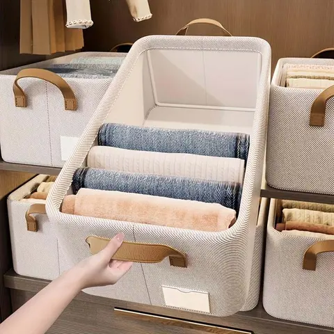 3-Pack Stackable Laundry Baskets, Clothes Baskets, Rigid Foldable Oxford Fabric Storage Boxes with Zipper, Reinforced Handles, Metal Frame, Cover, Stackable Laundry Bins