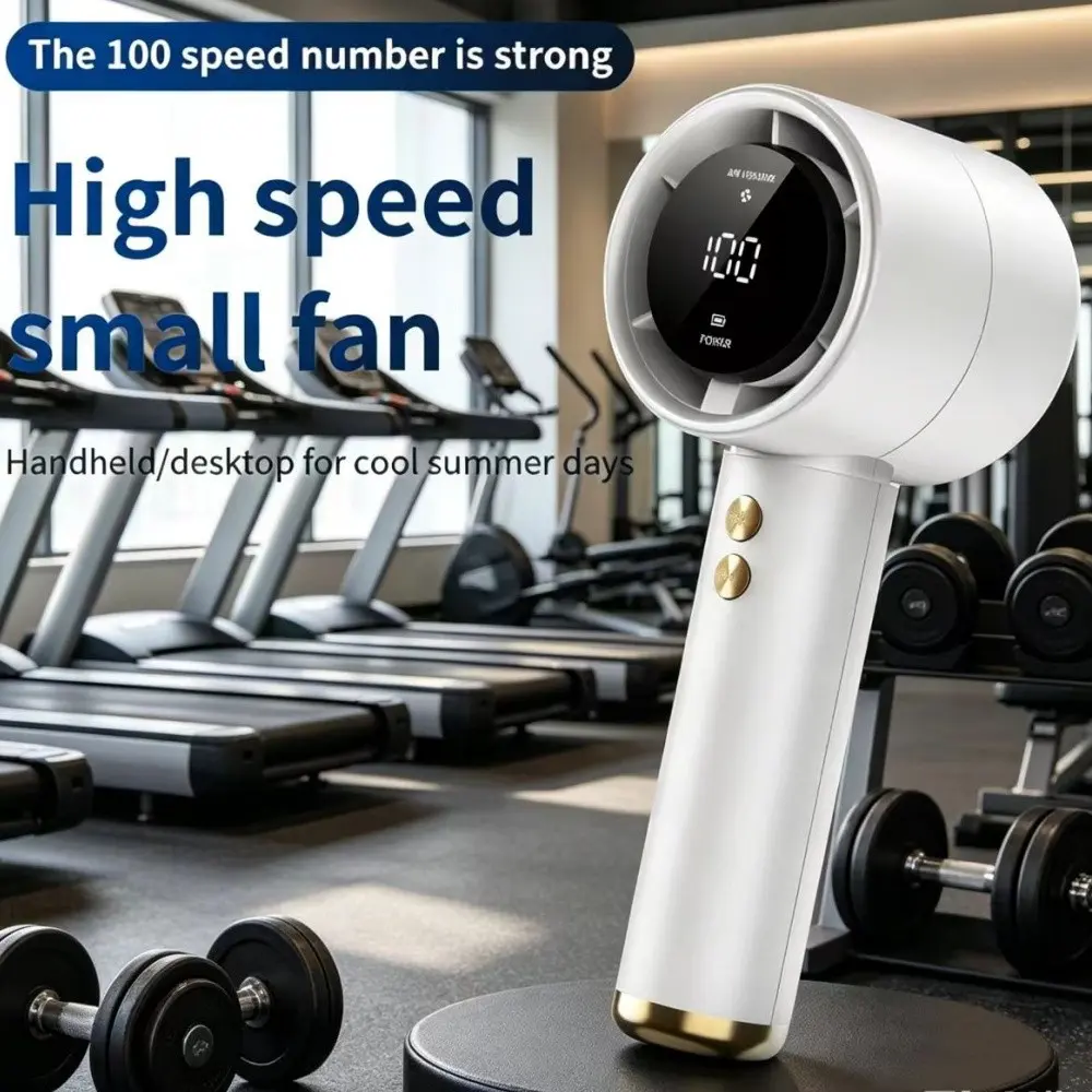 Portable USB Rechargeable Handheld Fan, Mini High-Speed Fan, Student Office Desktop Pocket Fan, New Model, Compact and Lightweight Design