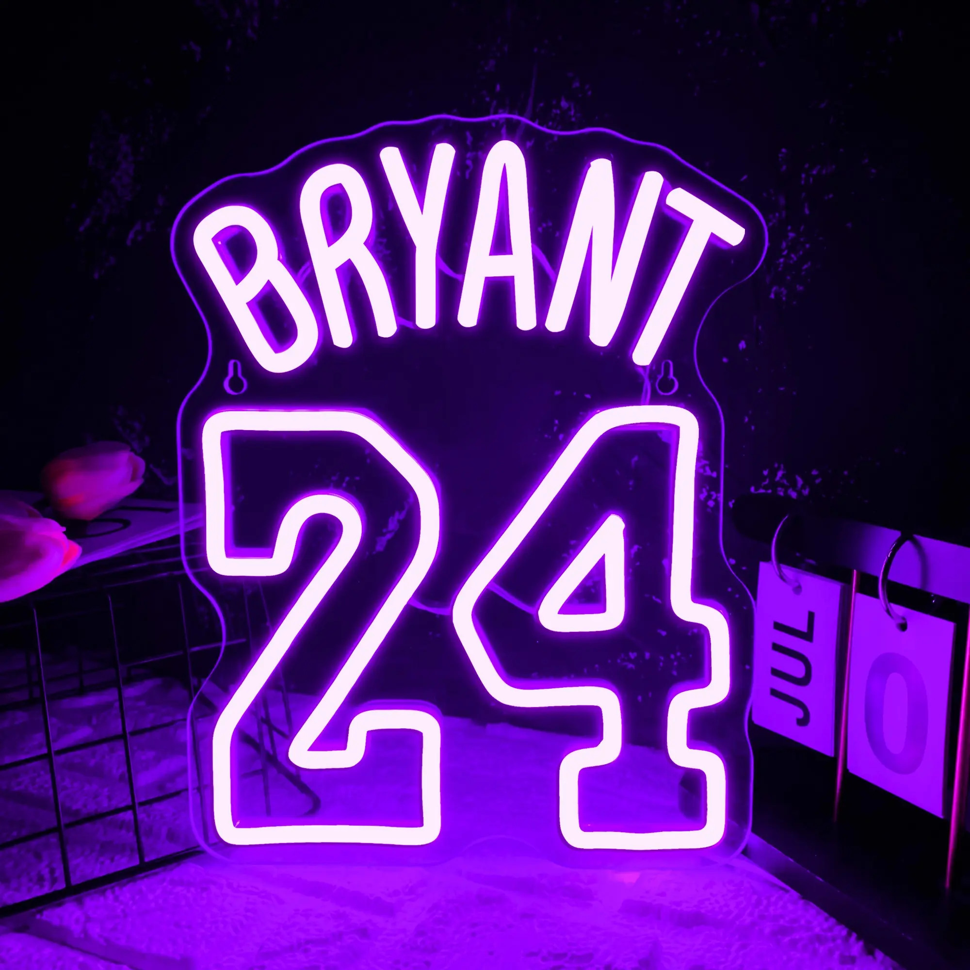 Basketball Jersey Neon Sign — LED Neon Signs LED Neon Lights Wall Light — Basketball-Themed Decor Designed for Boys, Teens, Fan Caves, Bars, and Game Nights