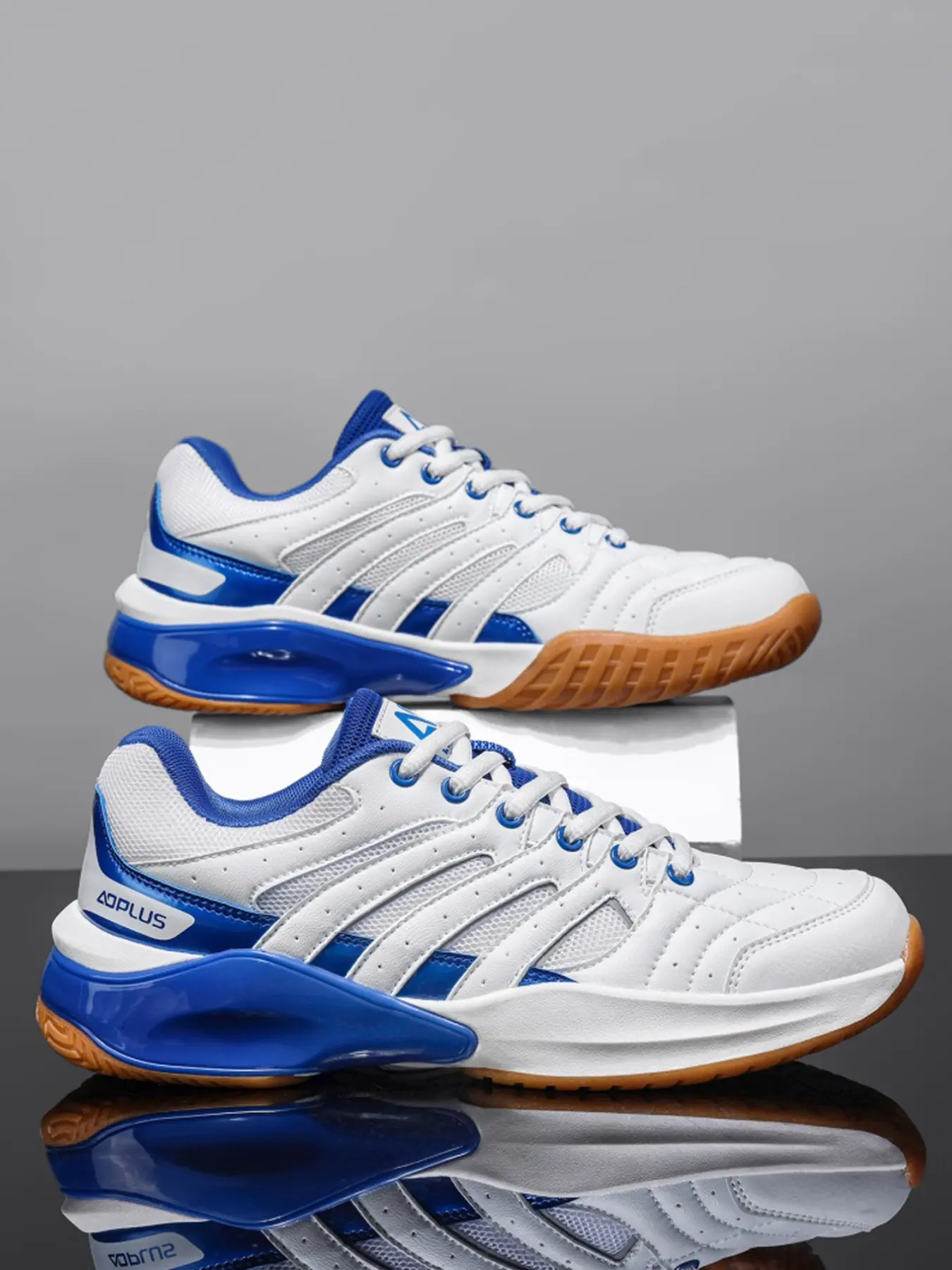 Men's Badminton Shoes 2026 Summer New, Air Cushion Shock Absorption, Anti-Slip, Durable, Low Top, Round Toe, Laces, Indoor Training, Soft Sole, Breathable, Size 45