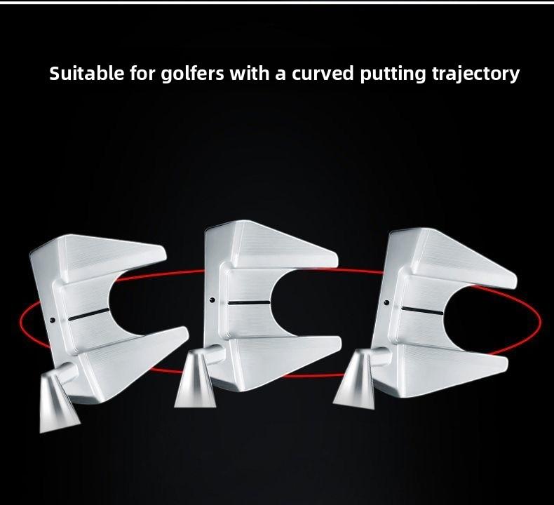 Golf Putter - Horn-Style Putter - Long-Distance Design with Alignment Line - Stainless Steel Shaft