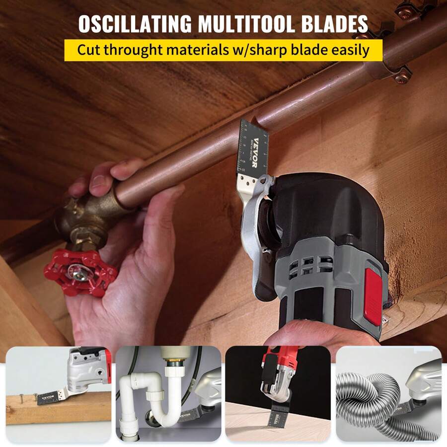 Quick Release Multitool Blades Kit, HCS Tool Blades For Wood Plastic Metal Nails Bolts, Compatible With Dewalt Fein Worx Bosch Makita Milwaukee