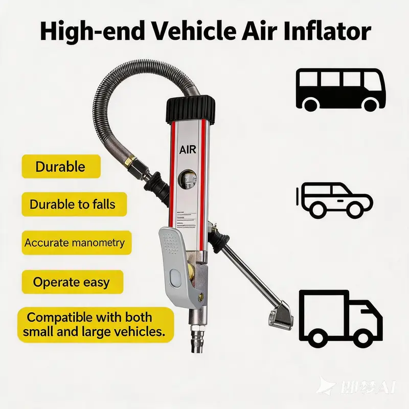 Scale Dial Digital Air Tire Inflator Pressure Gauge with Chuck