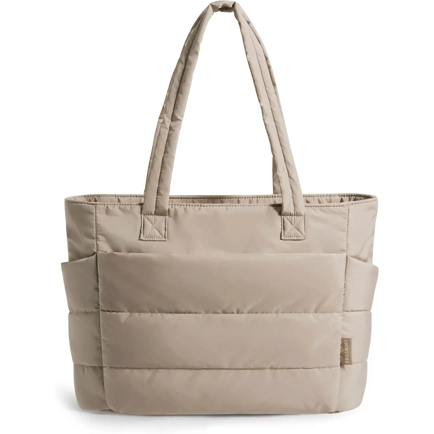 Lightweight Puffy Tote Bag for Women, Quilted Shoulder Handbag with Multiple Compartments, Chic Large Capacity Purse for Work, Gym, Travel and Everyday Commute