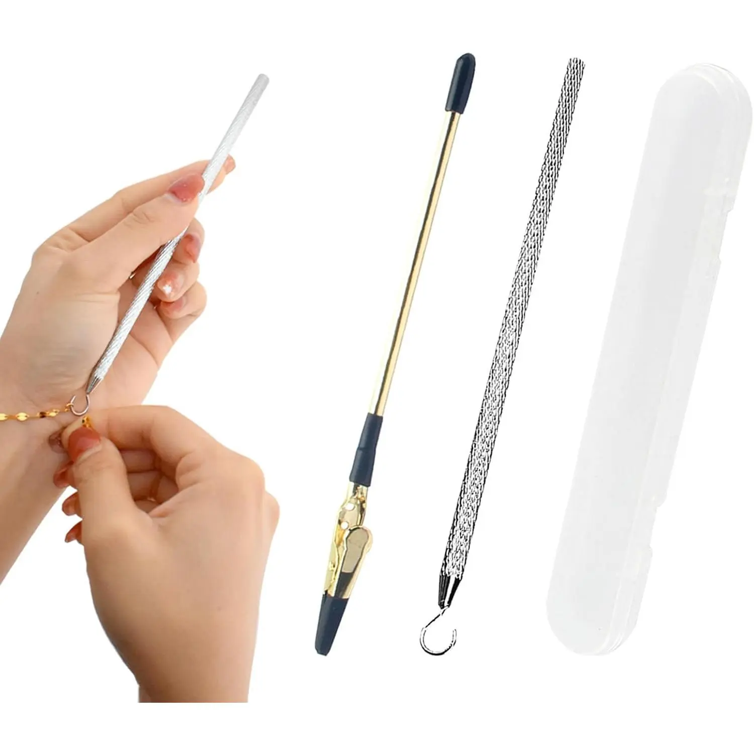 2 count Bracelet Helper Tool, Bracelet Helper to Put  Yourself, Wearing Tool Aid Assistance for Necklace Watch Clasps Zippers Crafts  ( and