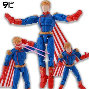 9L3D Articulated Actio Crimson Patriot Model Collectible Figurine Super Warrior Movie Creative Desktop Ornament Tiant13 T13 Gift